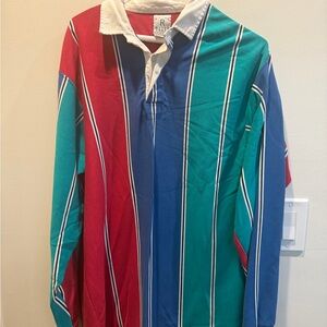 Vibrant Striped Men's Button Down Shirt